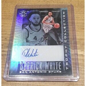 2019-20 Panini Illusions Trophy Collection Signatures Derrick White #TC-DWT Auto